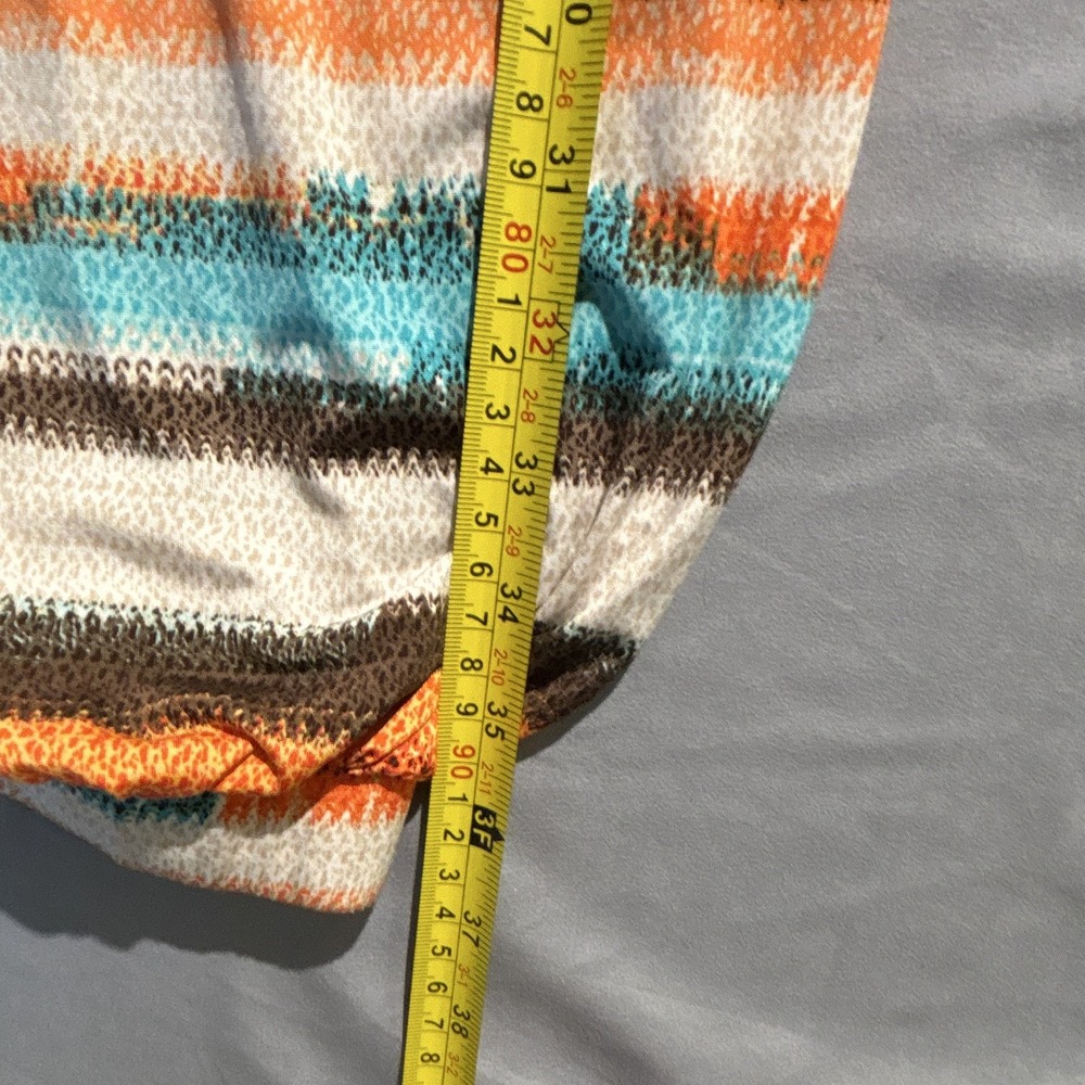 Frou Frou by Christine Arce Striped Strapless Jumpsuit Orange Turquoise Boho L